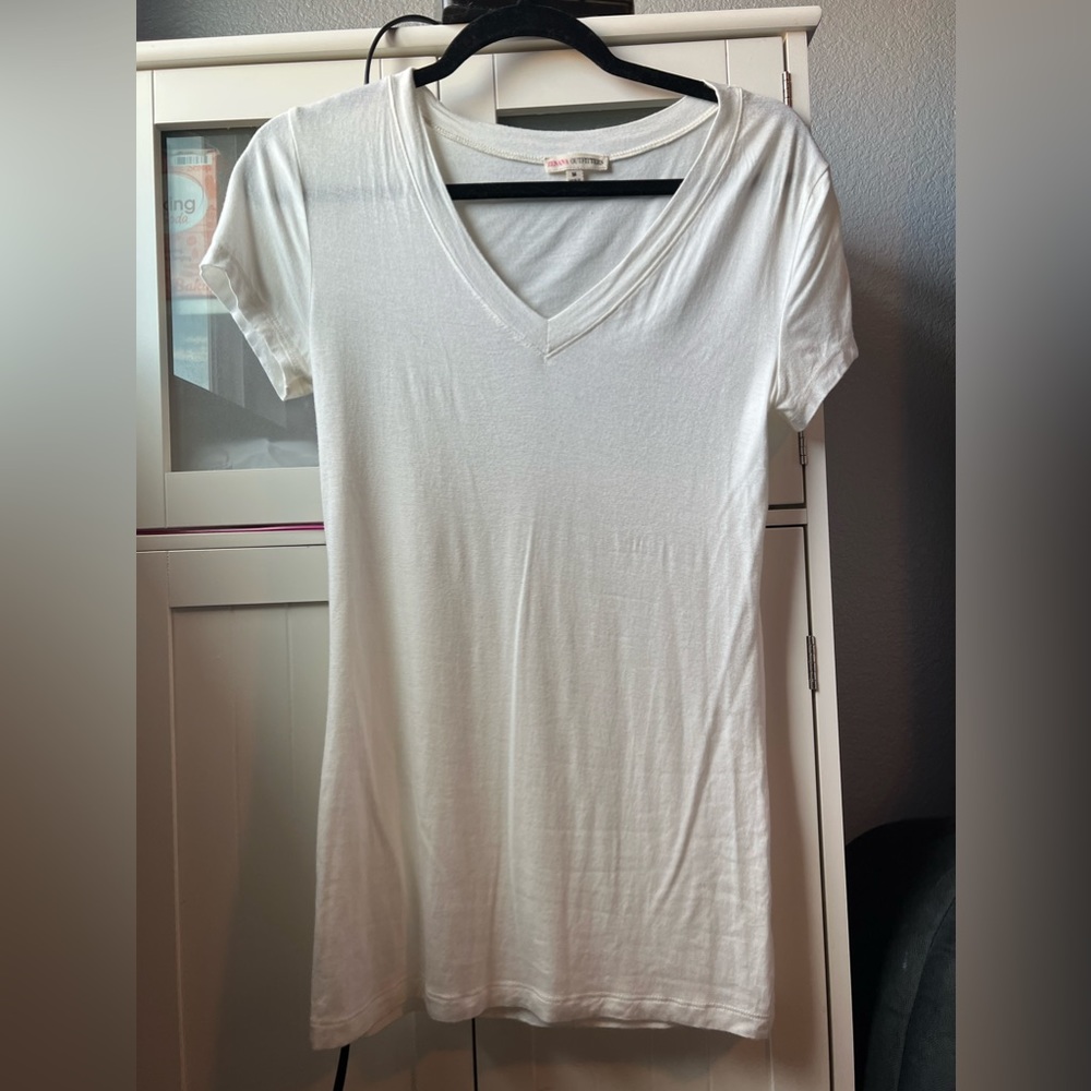 Off white soft form fitting tee shirt